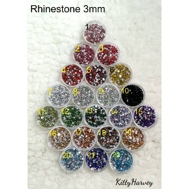 Rhinestone / Blink Blink uk 3mm isi 1000pcs