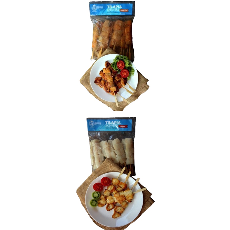 

Regal Springs Tilapia Fish Skewer Original 1kg + Fish Skewer Korean Grill 1kg|Bundling