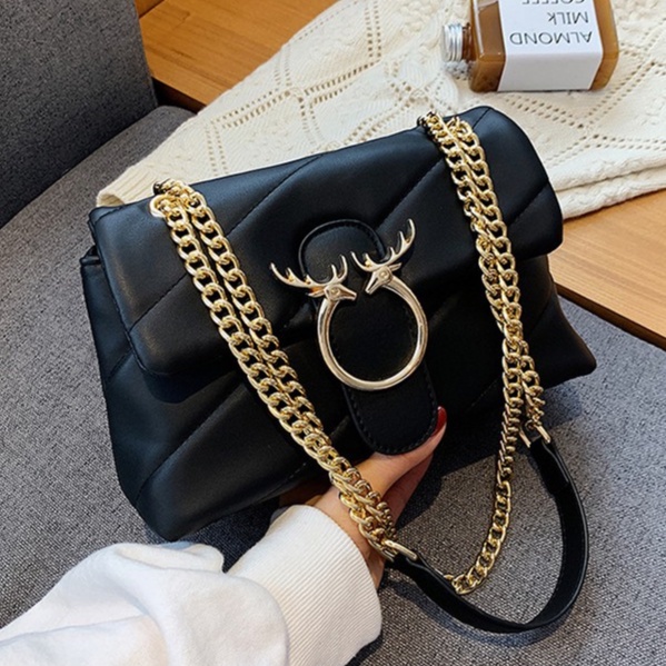 BJ42970 - BLACK/BROWN/WHITE - TAS PESTA CLUTCH SLEMPANG KEREN MODEL CHAIN TALI RANTAI BESI TAS WANITA FASHION IMPORT MODIS ELEGAN TERMURAH TERLARIS TERBARU BAGSTORE JAKARTA TAS BATAM BQ2970