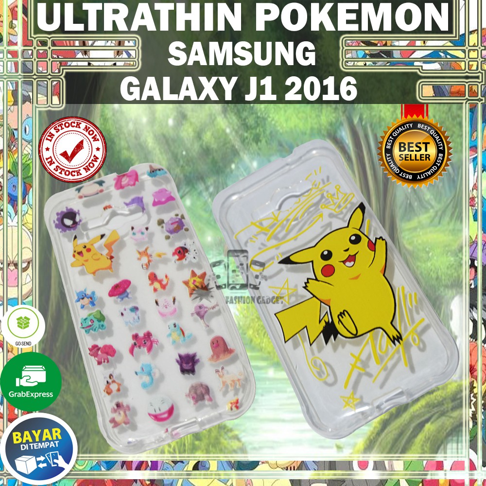 (Warna Acak) Silikon Samsung Galaxy J1 Ace / Ultrathin Samsung Galaxy J1 Ace / Case Pokemon