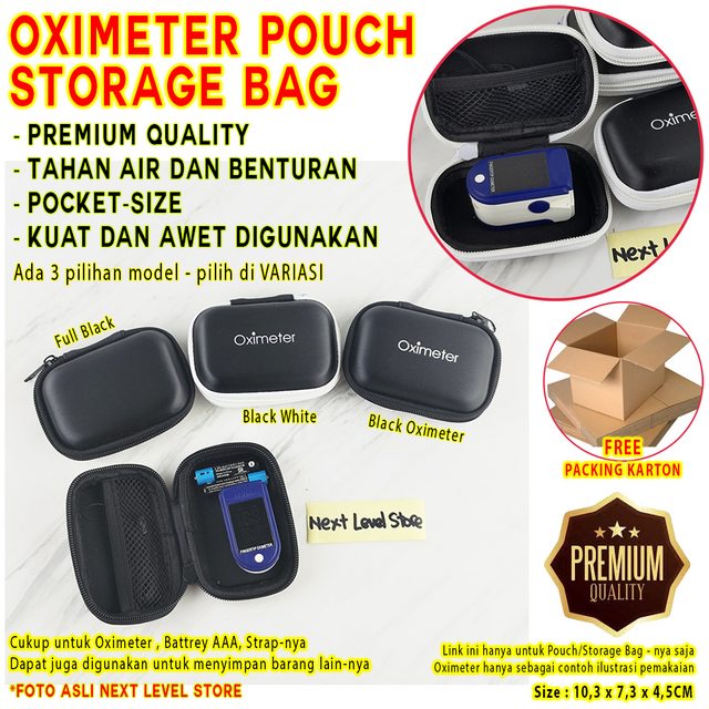 Pouch Oximeter Oxymeter Tas Dompet Case Casing Penyimpanan - 3 Model