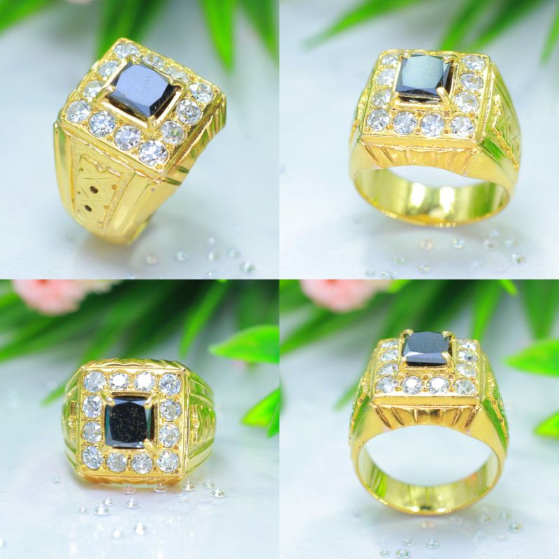 cincin emas berlian banjar & berlian hitam