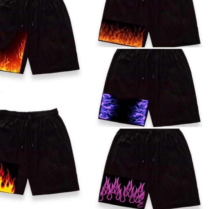 Miliki  SELLER! - CELANA PENDEK KOLOR PRIA LAKI LAKI WANITA DEWASA ANAK FIRE FLAME KEREN RADER 211W 