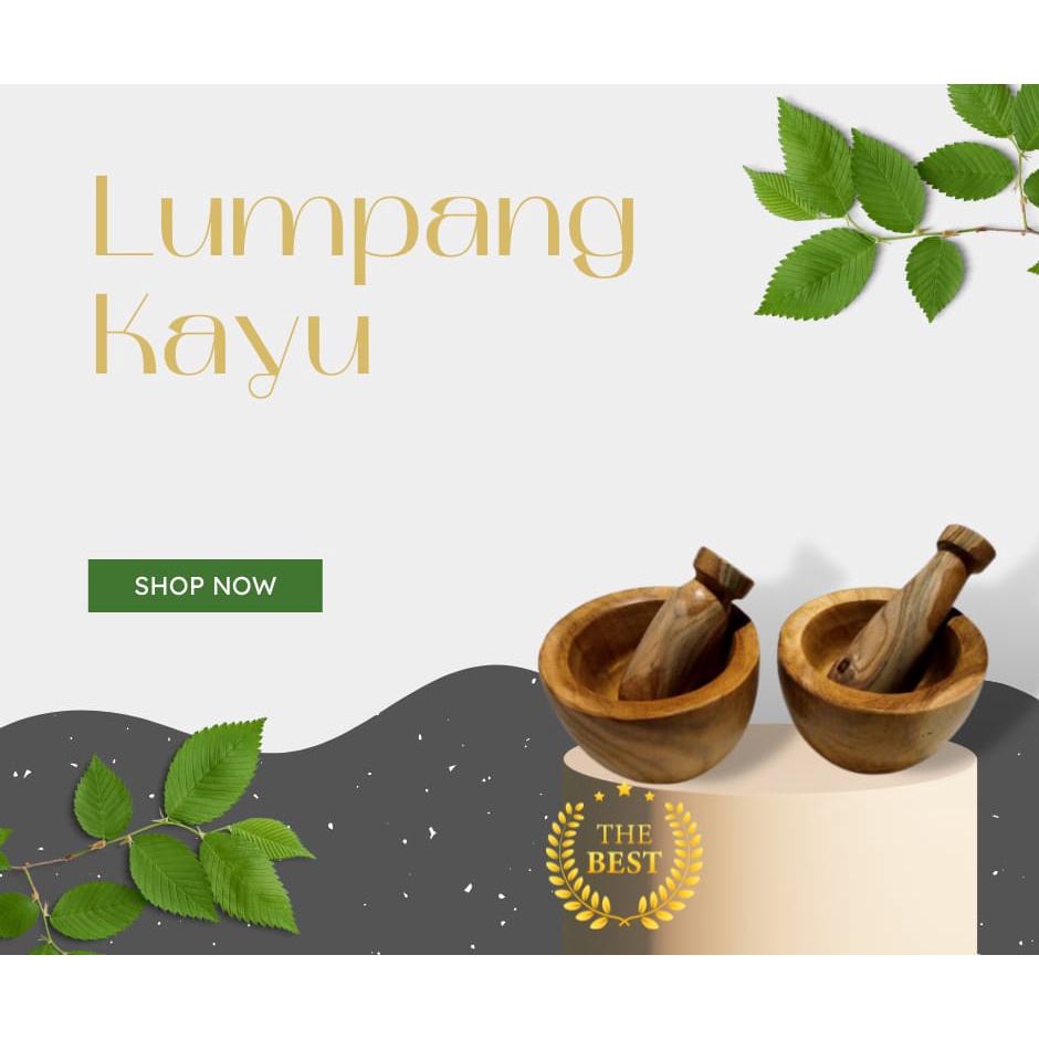 Lumpang Kayu Jati Besar Lumpang Kayu Besar Jumbo BIG SALE Mempermudah untuk Menghaluskan Bumbu - Kli