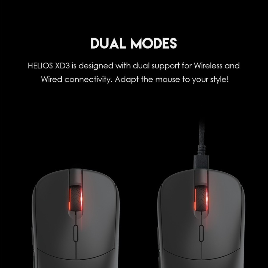 Fantech HELIOS XD3 Wireless Mouse Gaming RGB Dual Mode Macro