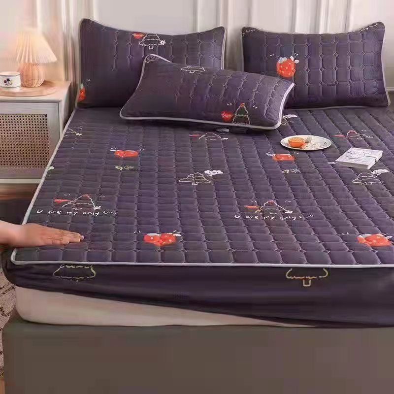 SPREI SULTAN WATERPROOF 180 x 200 CM ANTI AIR IMPOR BED PROTECTOR KUNING WORTEL PINK-ABU CERI 180