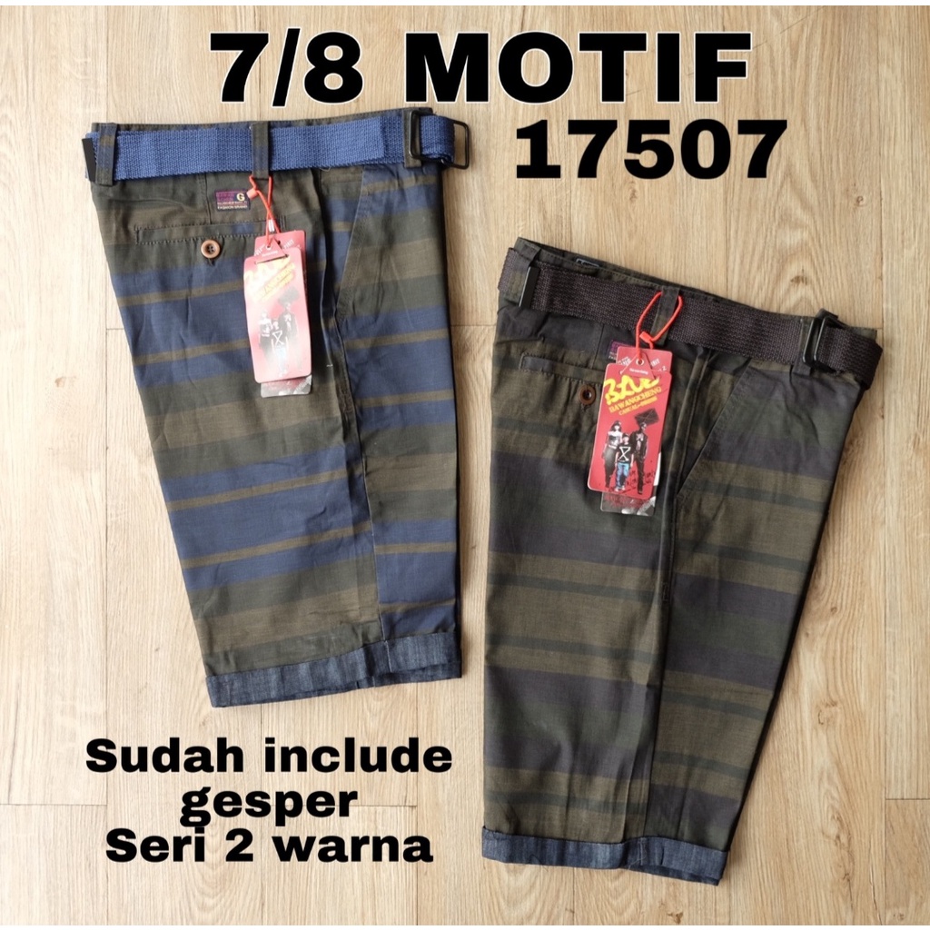 Celana Pendek Import Ba Wang Cheng Motif Salur