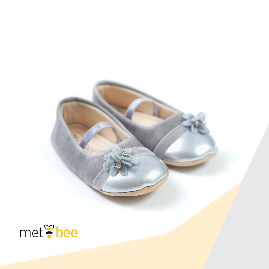 Metbee Prewalker Shoes Cheryl Pink / Grey - Sepatu Bayi