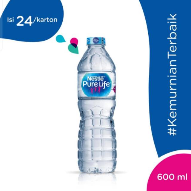 

Nestle Pure Life 600ml 1 KARTON | 24 Botol x 600 ml Air Nestle