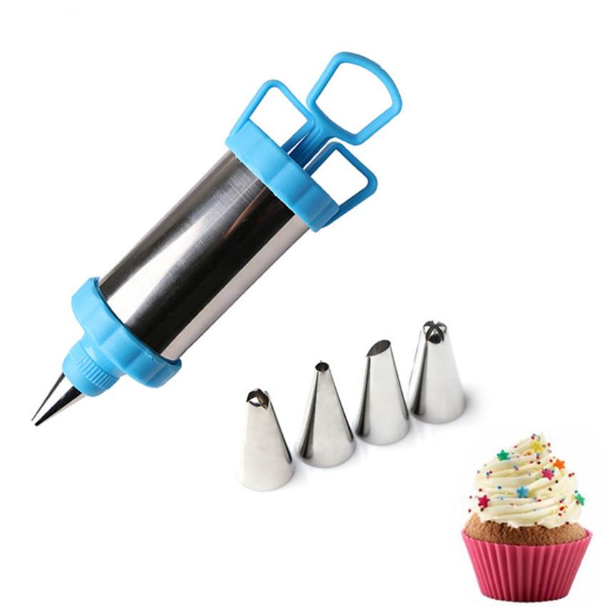 6 Pcs/Set Stainless Steel Nozzle Kue Krim Spuit Scraper Set Fondant Kue DIY Baking Pastry Alat