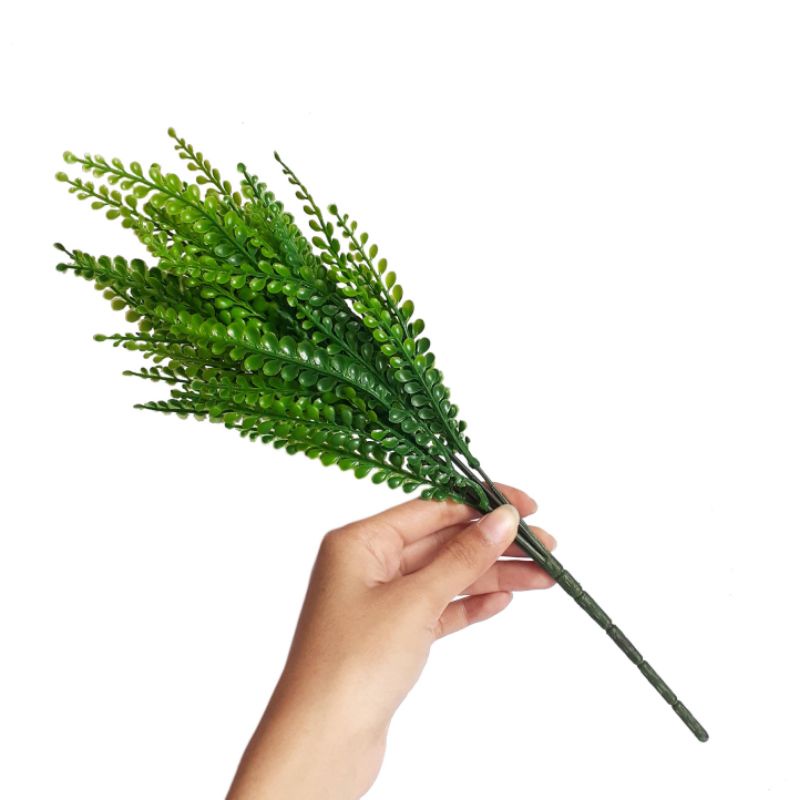 Daun Plastik Pakis Petai Mini AL27 Bracken Fern Tanaman Semak Paku Hiasan Seserahan Hantaran Hampers
