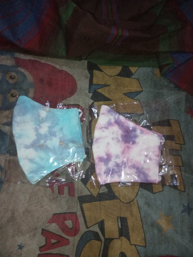 [buy 1 Get 1] Masker Tie Dye Hijab / Non Hijab 2ply Masker Earloop (bisa Pilih Warna)