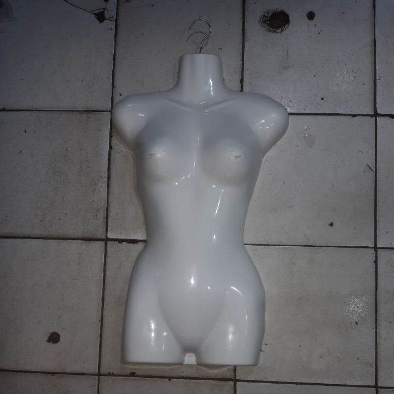 Isi 6 pcs hanger gantungan body dinding cewek af putih