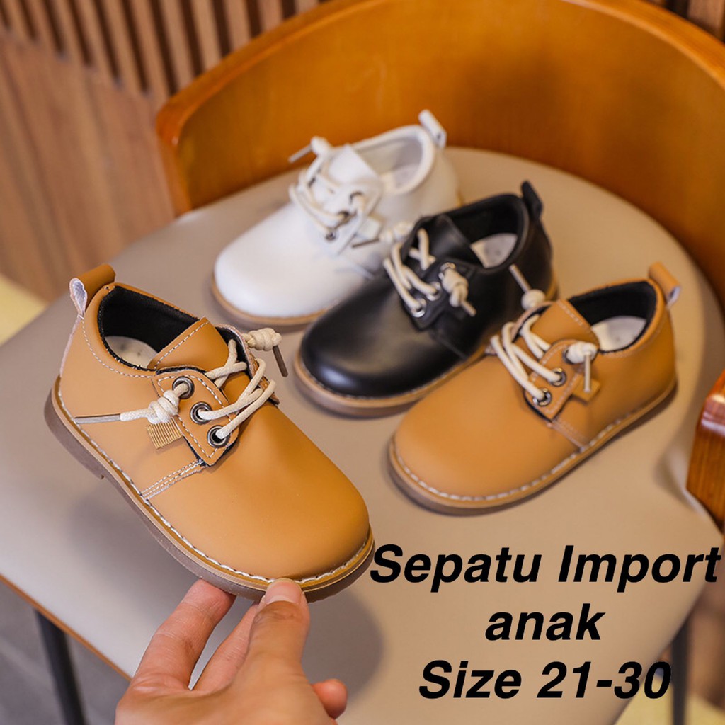 (LOLI-JKT) SP-266 SEPATU ANAK IMPORT CASUAL BAHAN KULIT SINTETIS 21-30