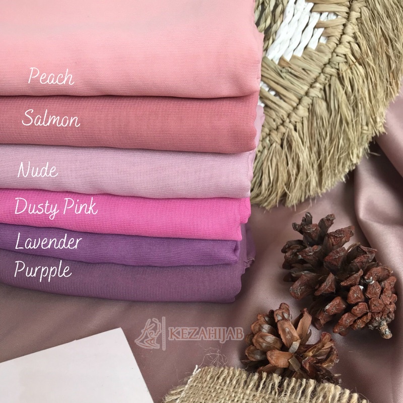 Keza - Segiempat Plainsquare - Jilbab Segiempat Plain Square Basic polycotton