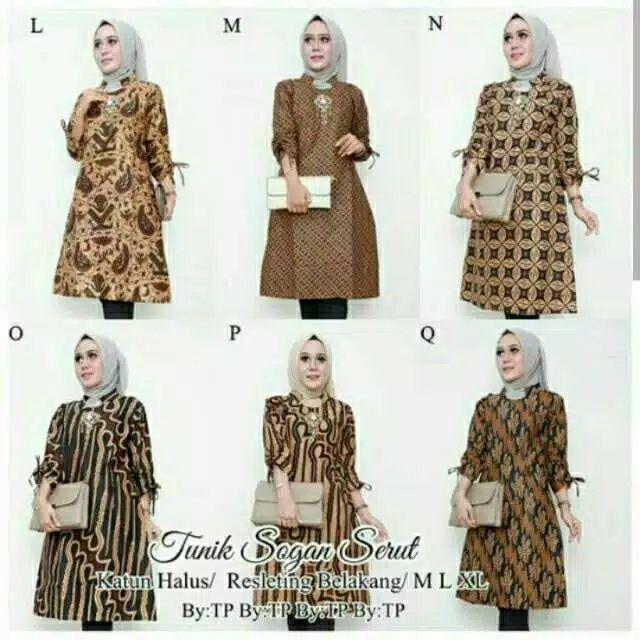 Tunik Sogan Serut Gandes Lawasan Batik Tunic