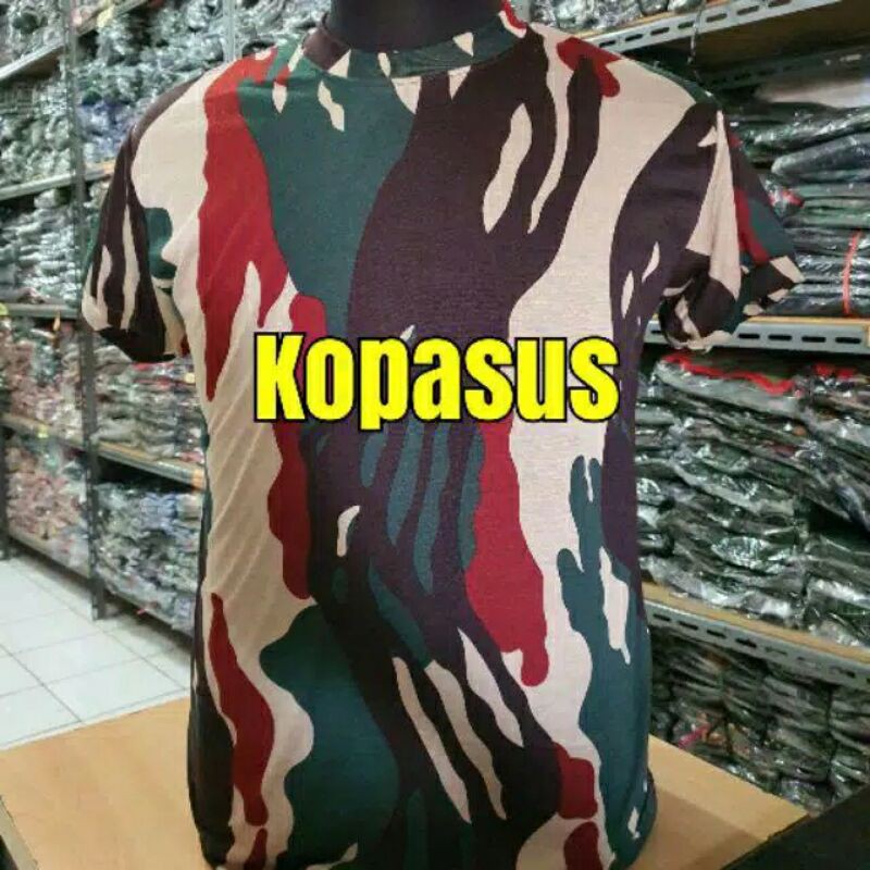 BP kaos loreng lengan pendek kopasus