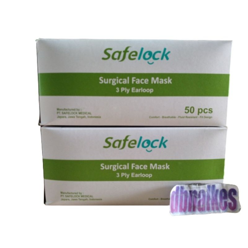 Masker medis safelock 3ply