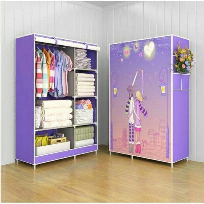 lemari baju portable cover,lemari bongkar pasang