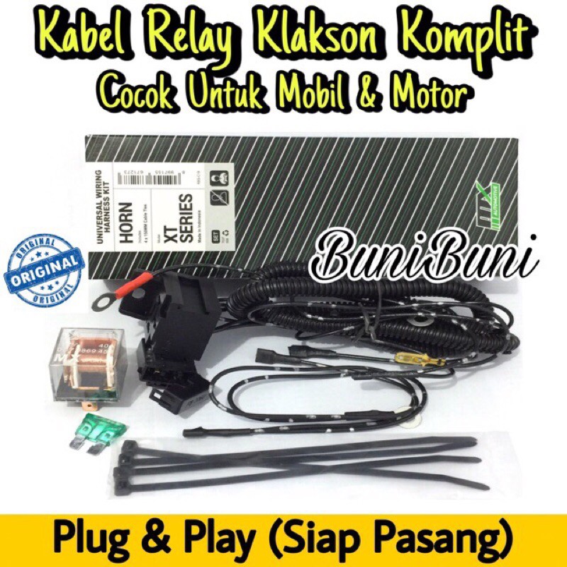 Kabel Set Relay Komplit Untuk Klakson &amp; Starter / Stater Mobil Premium Quality