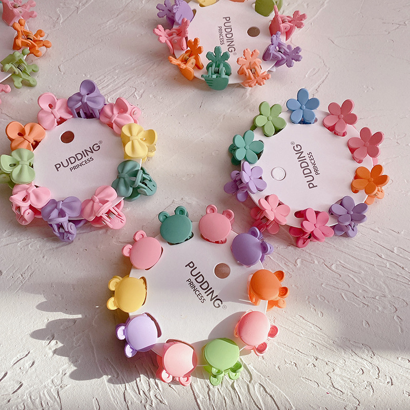 10 Pcs Korean Candy Color Cute Mini Children Hair Clip Fashion Solid Color Sweet Hairpin Women Hair Accessories