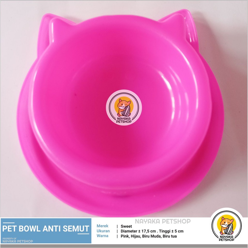 Pet Bowl Anti Semut Piring Tempat Wadah Makan Minum Hewan Kucing