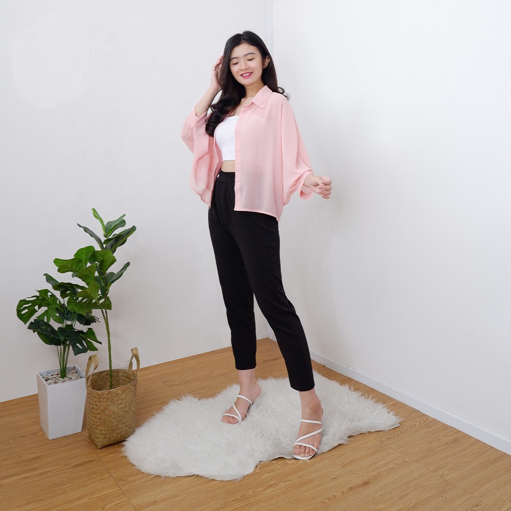 basic outer Atasan - bahan ceruty