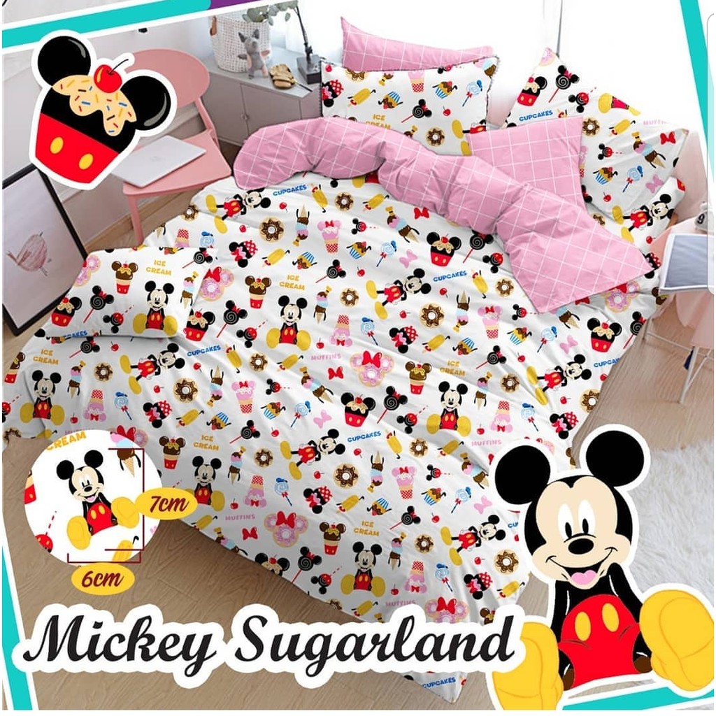 Sprei STAR Mickey Sugarland Putih