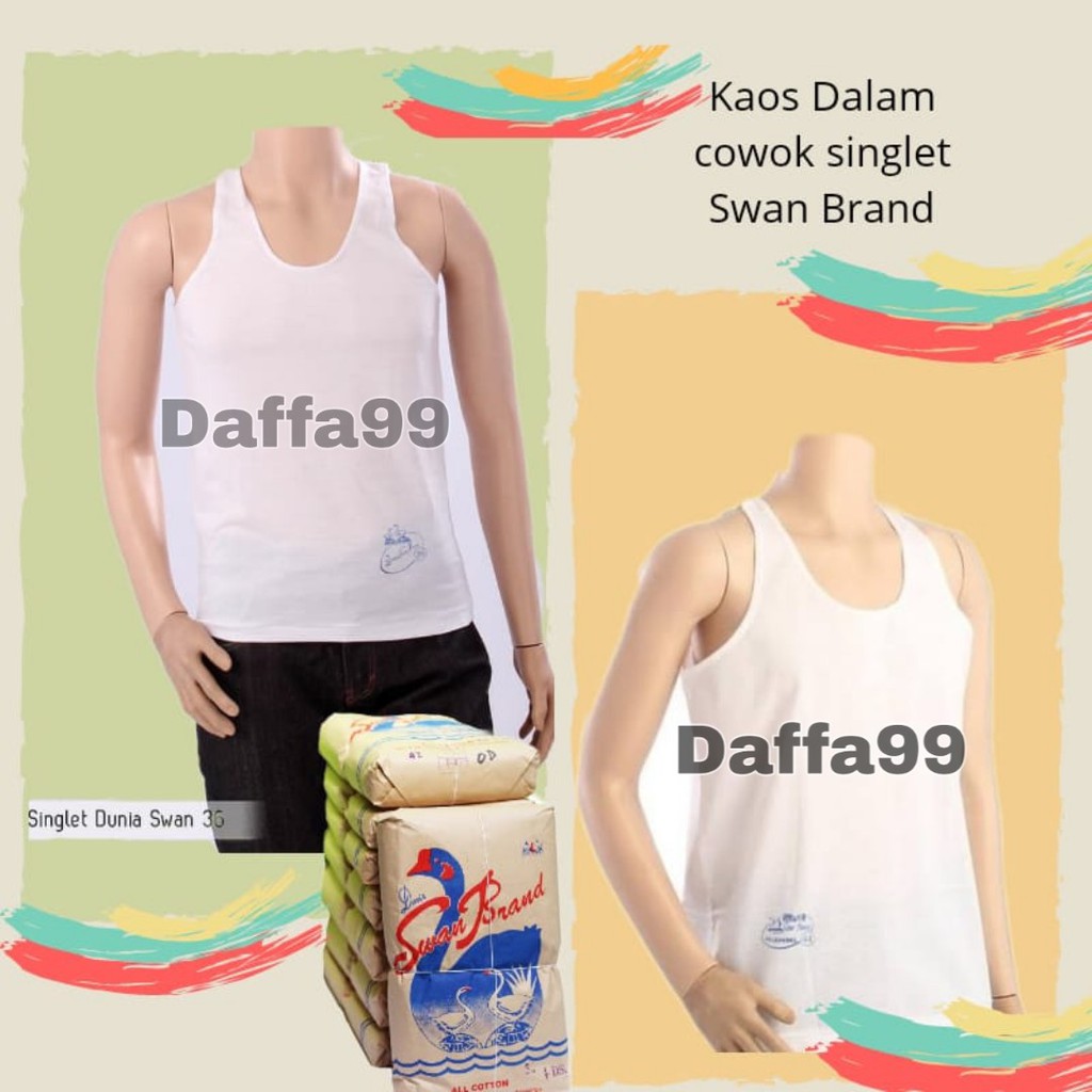 Singlet SWAN BRAND Kaos Dalam Pria Size 34 - 48