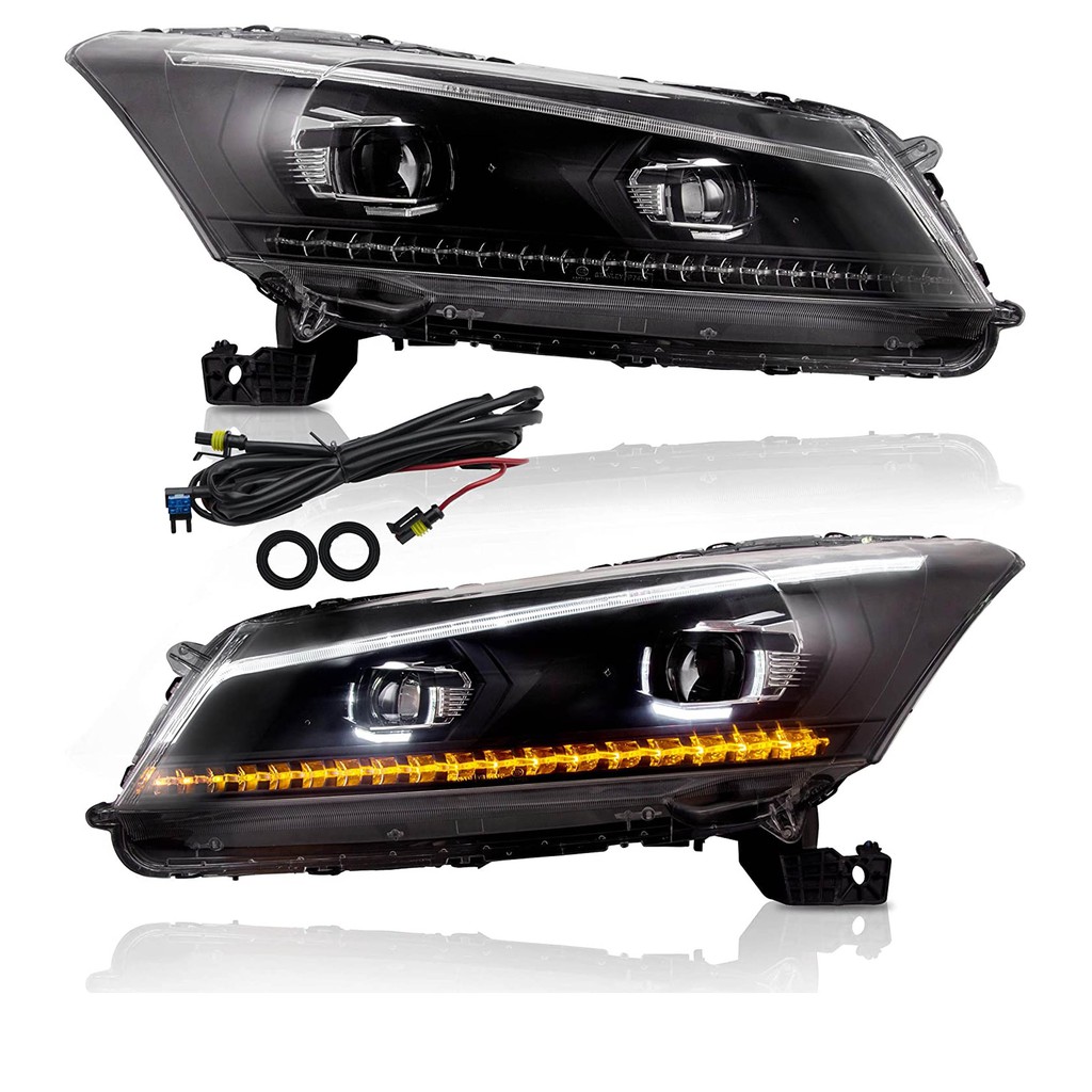 HEADLAMP HONDA ACCORD 2008 - 2012 RUNNING SEIN - ANGEL EYES Headlamp Accord 2008