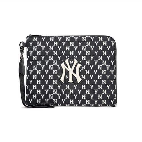 MLB NY Yankees Monogram Jacquard Small Digital Pouch Black (29.5 x 23)