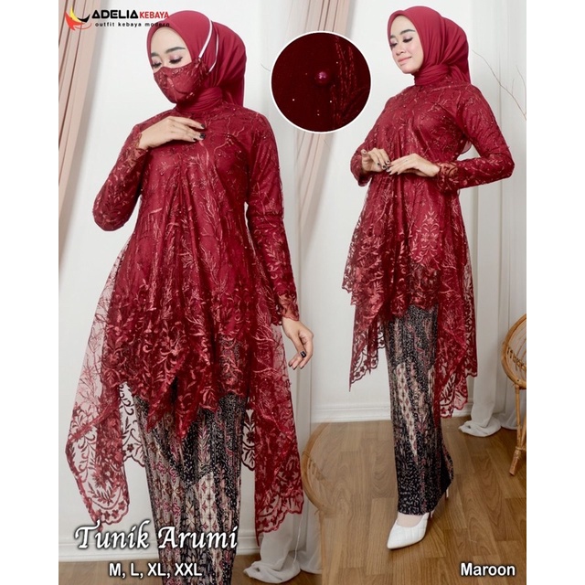 Setelan kebaya tulle mutiara busui friendly | Kebaya favorite | Kebaya modern brukat | kebaya outfit