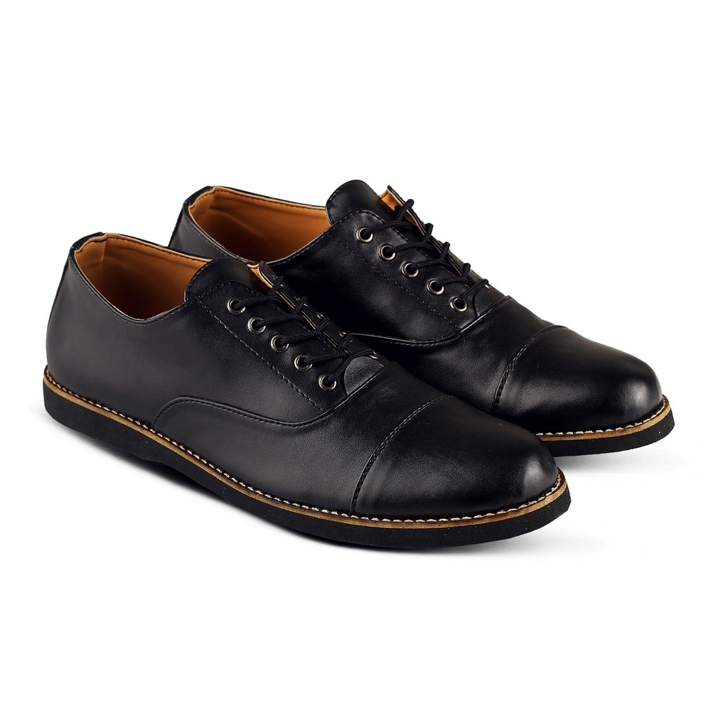 Monday Footwear Oxford Black | Sepatu Pria