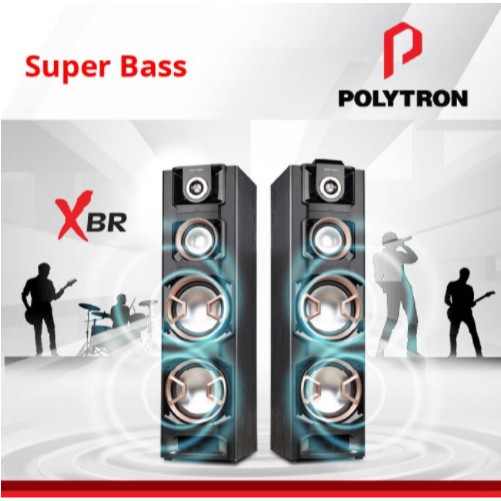 Polytron Speaker Aktif Bluetooth USB Mic PAS 8E28 Video Out SuperBass