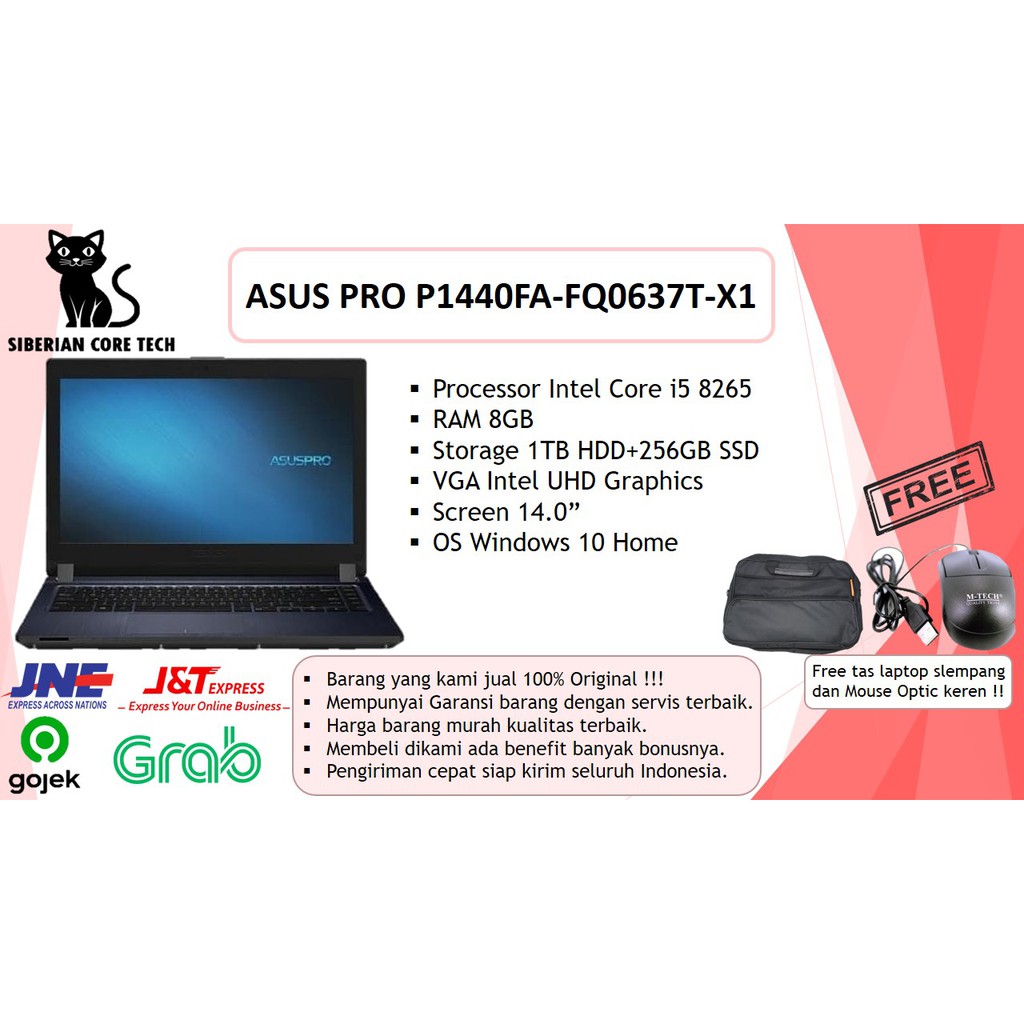 ASUS PRO P1440FA-FQ0637T - Intel Core i5 8265U - RAM 8GB