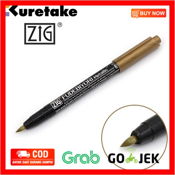 

(BISA COD) Kuretake Zig Fudebiyori Metallic Brush Pen