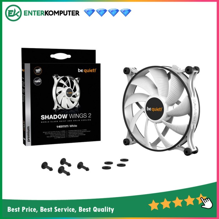 be quiet! Shadow Wings 2 White Version - 140mm PWM / FAN 14CM