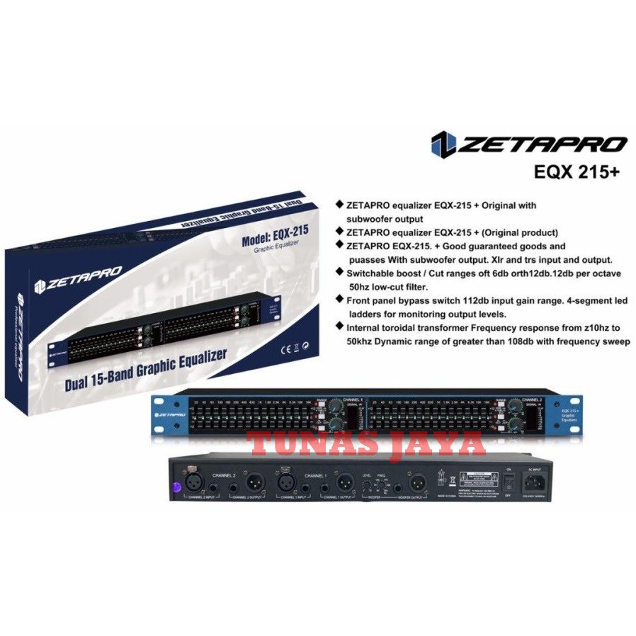 EQUALIZER ZETAPRO EQX215+ SUBWOOFER EQX 215+ ORIGINAL