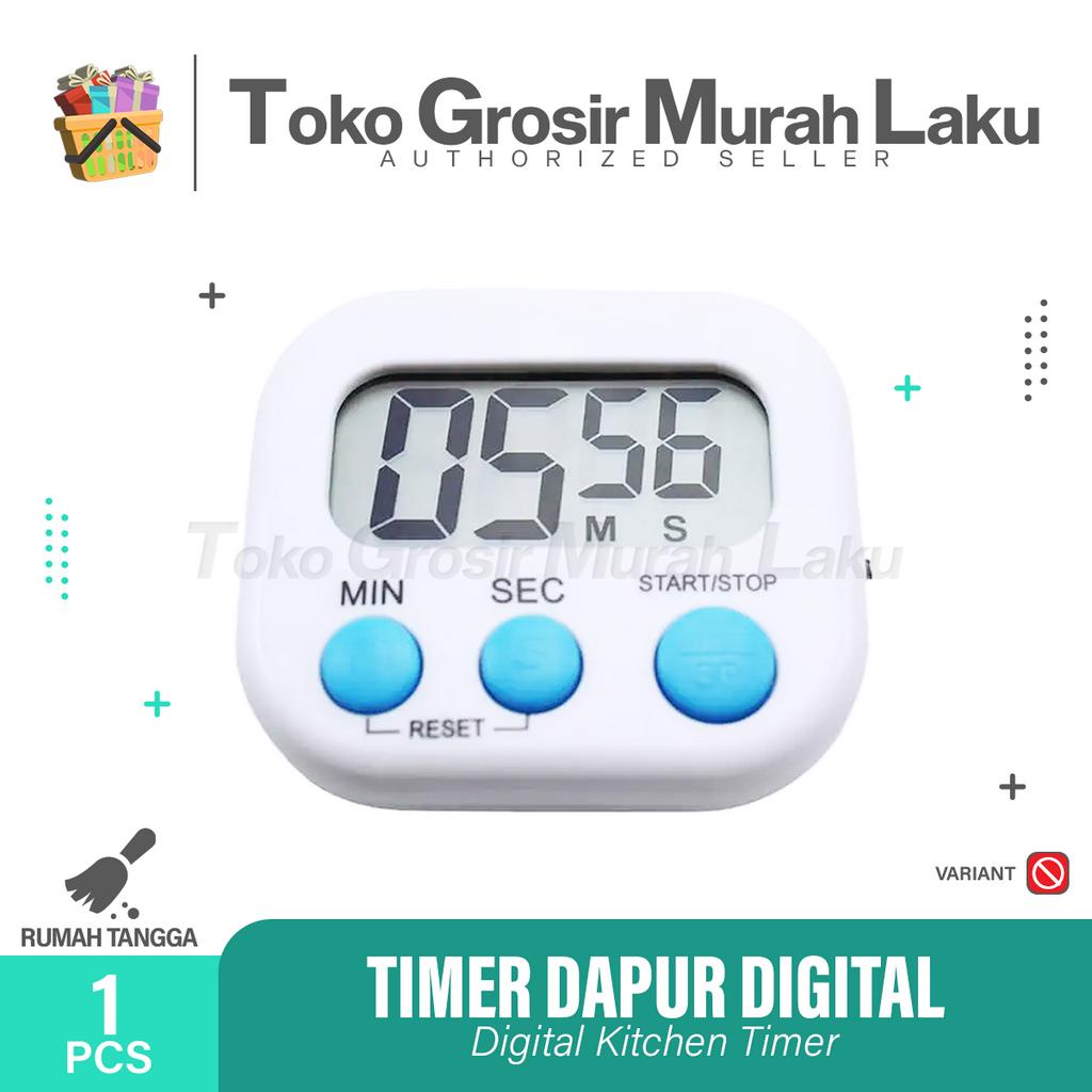 Digital Kitchen Timer Alarm Dapur Masak Clock Stopwatch Jam Digital