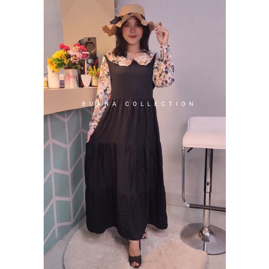 Gamis susun/midi dress/gamis 2022