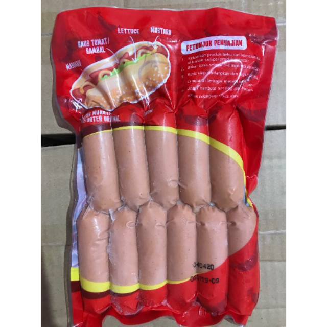 

Ready stock murah mantap sosis sapi sosis bakar jumbo isi 11s 500gr premium