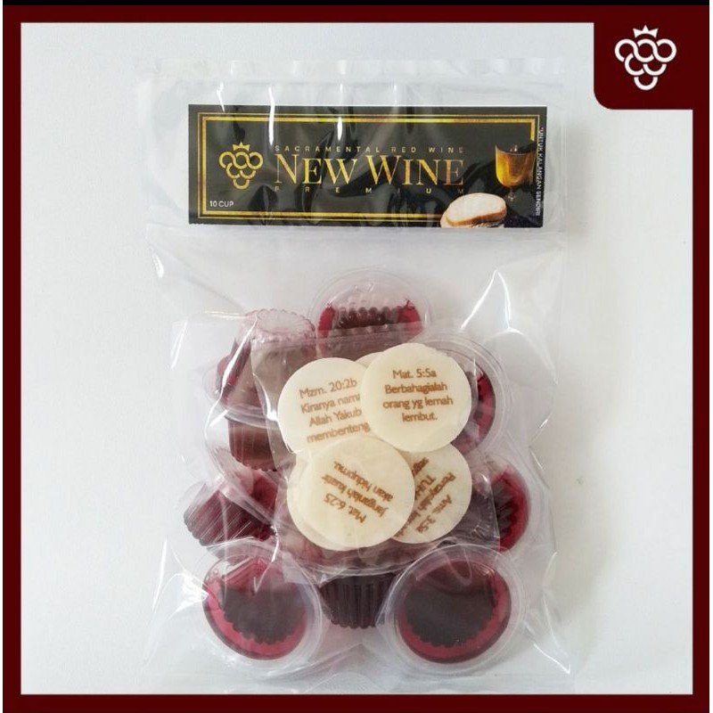 

Anggur Perjamuan Kudus Cup Premium + Hosti Ayat Kecil - isi 10 Cup