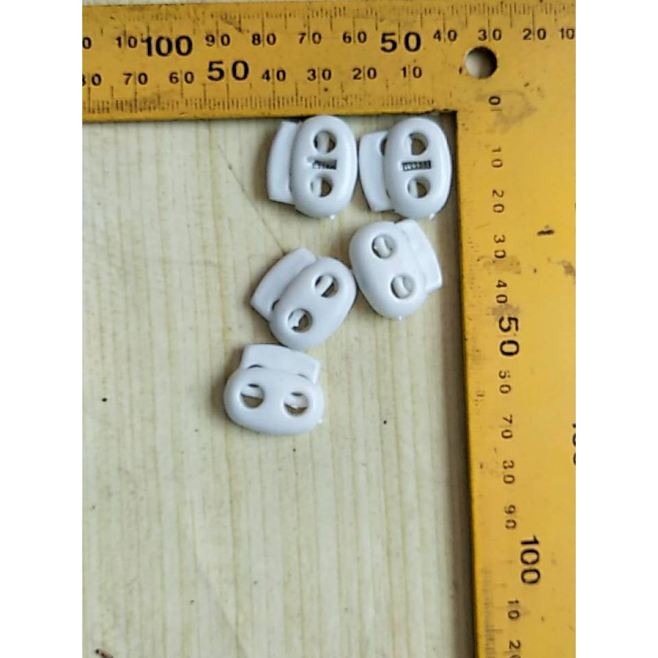 

Stoper tali Botol 2 lubang putih pipih