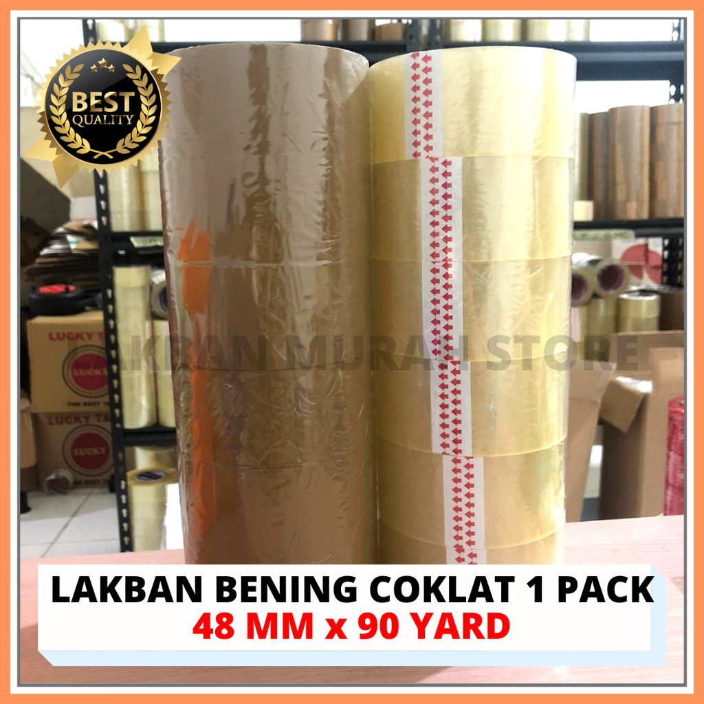 

LAKBAN BENING COKLAT 2" INCH 48MM 90 YARD ISOLASI MURAH SETARA DAIMARU 1 PACK MEREK OSAKA