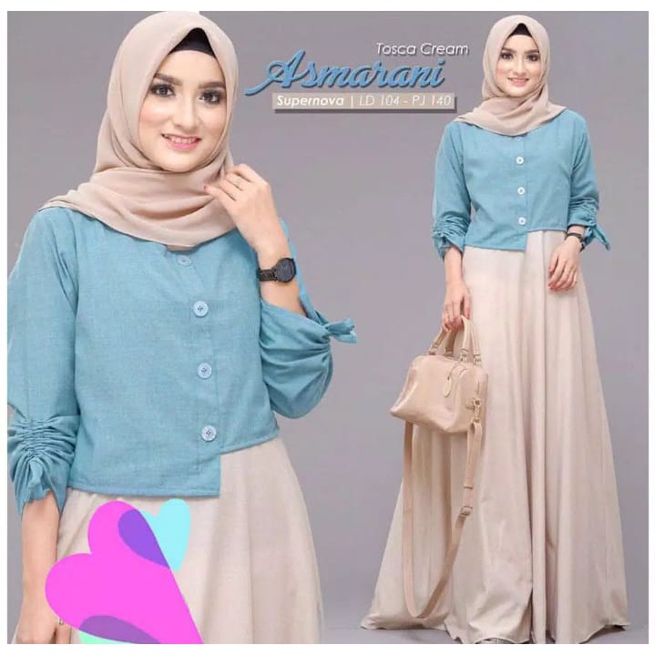Ns FC Najibah Gamis Syar'i asdf ALFAZZA/ASMARANI DRESS RANDOM/ BUSUI/ GAMIS MUSLIM MURAH/ SUPERNOVA/LD 104