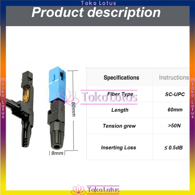 Fast Connector SC UPC Buaya 10PCS/1PACK  Fiber Optik Connector FTTH