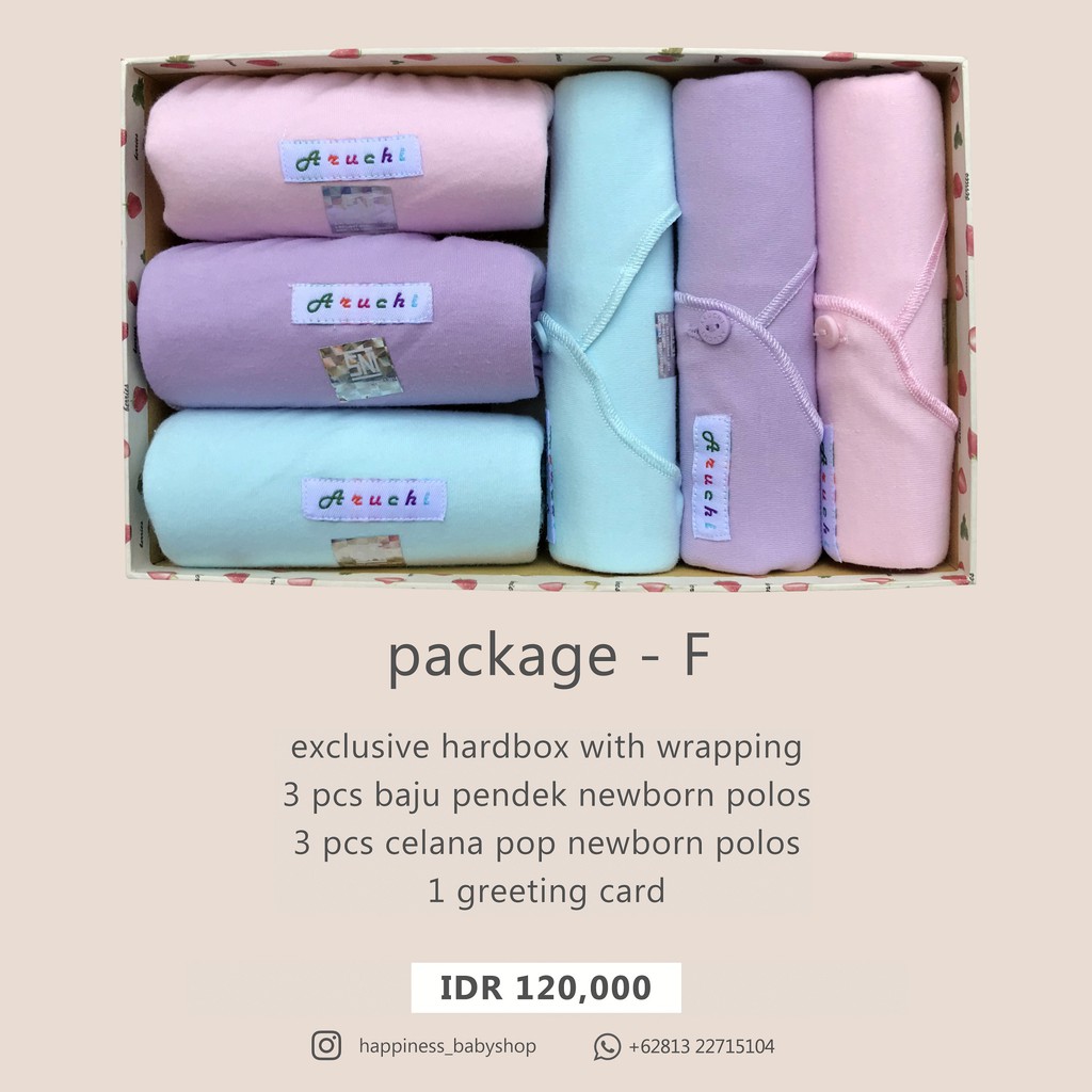 Hampers Bayi / Baby / Kado Lahiran / Kado Bayi / Paket Newborn happiness babyshop (0-12 bulan)-Hampers F
