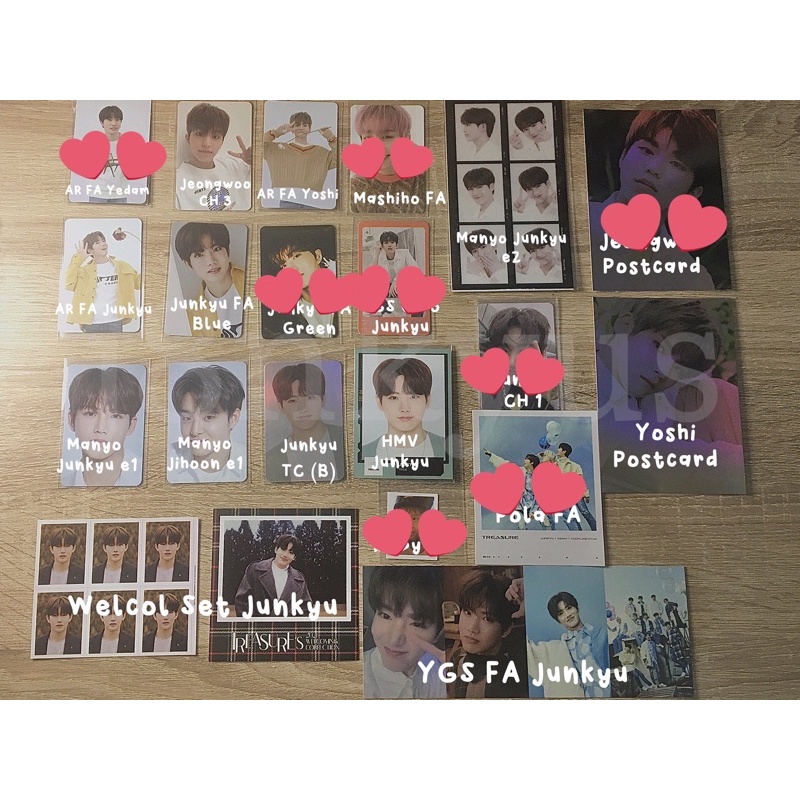 TREASURE PHOTOCARD JUNKYU JIHOON JEONGWOO YOSHI MANYO YGSELECT WELCOL KTOWN