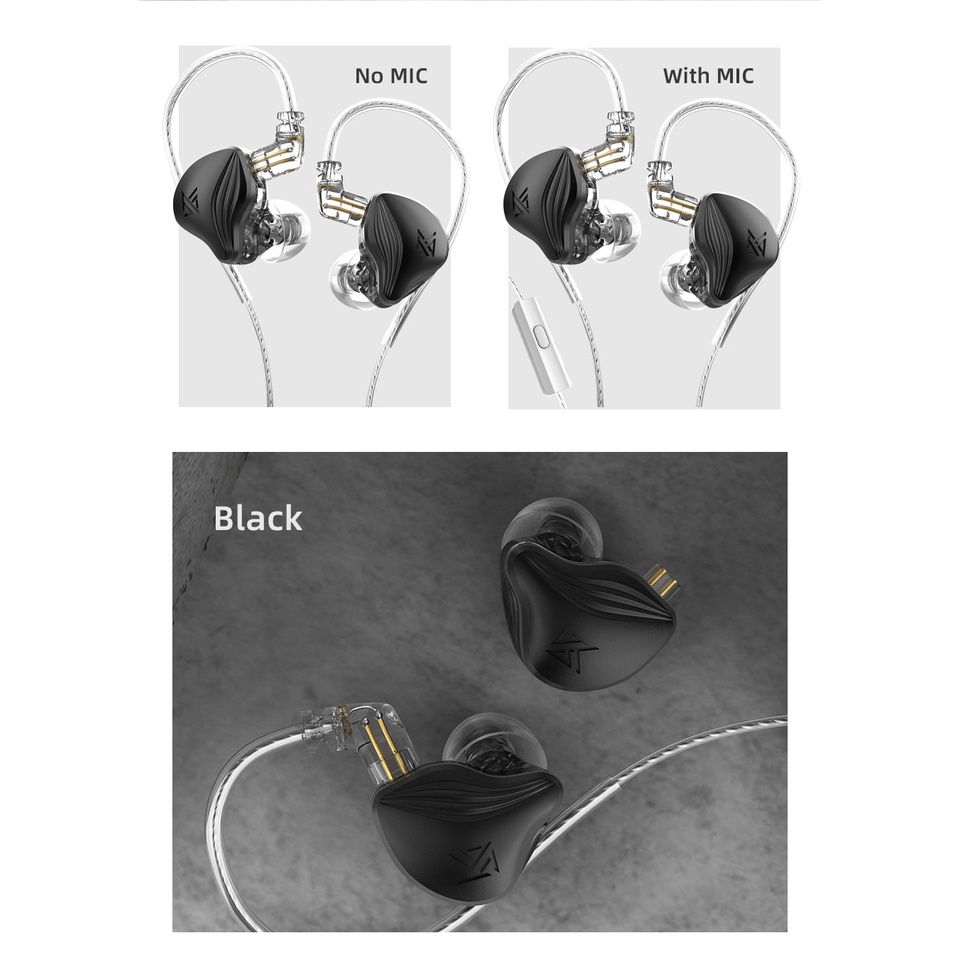 KZ ZEX Static Dynamic Drive Hybrid Earphone HIFI Bass Earbud Sport Noise Cancelling Headset KZ EDX PRO ZSN PRO ZS10PRO NRA ZST