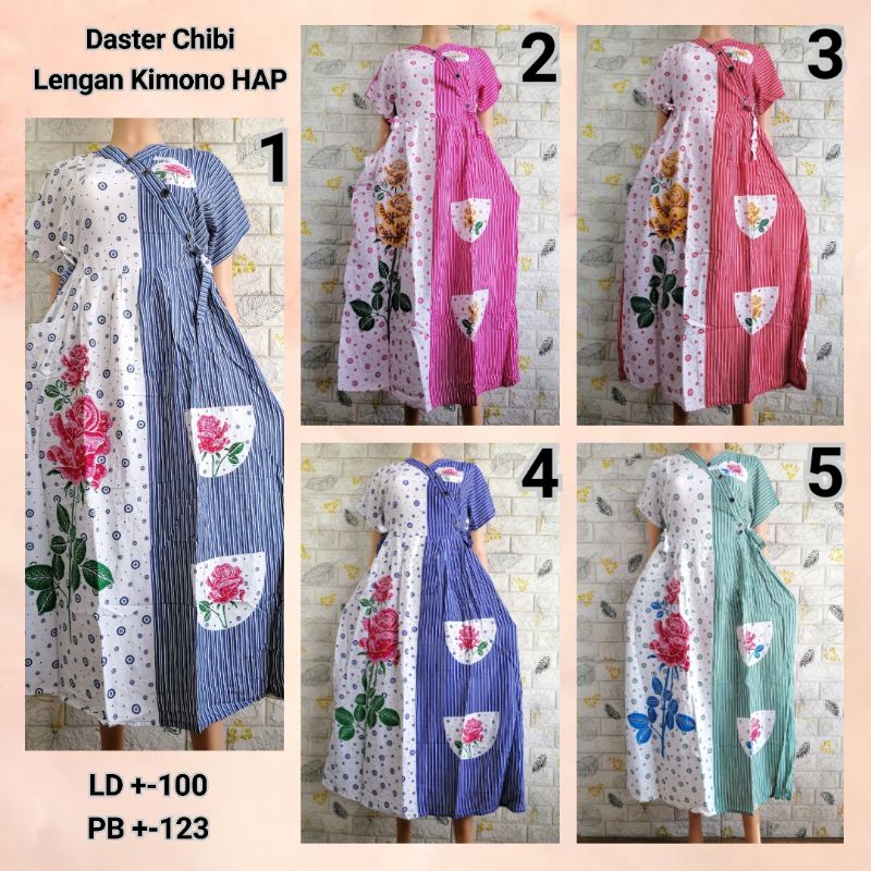 Daster Chibi Lengan Kimono HAP LD 100 Adem Busui Friendly MTI + BU TEJO 3DV